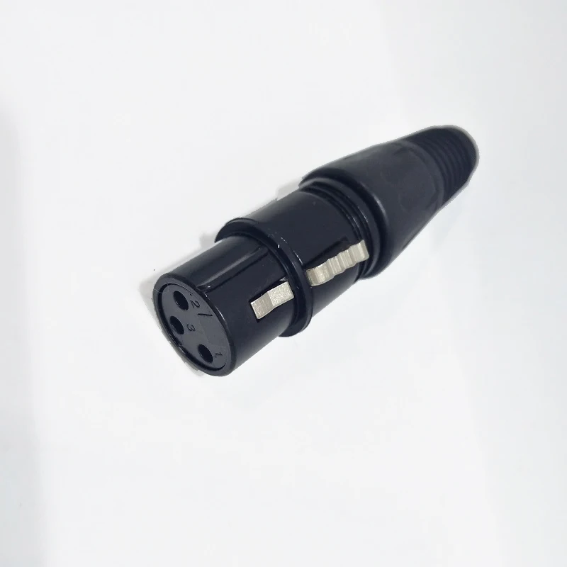 3PIN XLR штекерные разъемы гнездо позолоченный Аудио микрофон кабель разъем черный |