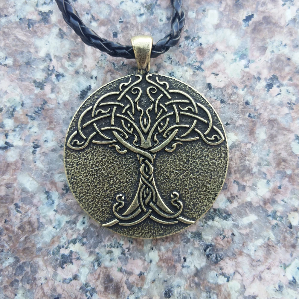 

LANGHONG 10pcs World Tree Necklace Viking Necklace Tree of Life Necklace Original Yggdrasil Jewelry