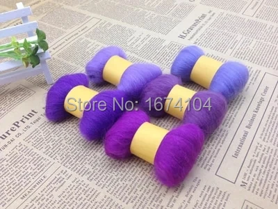 Цвет фиолетовый 5 цветов _ шерстяной фетр материал ручной работы diy poke fun шерстяная