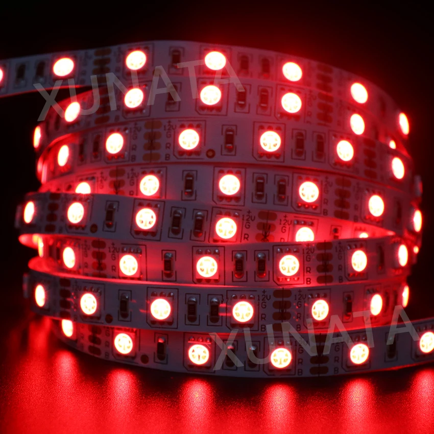 1 м/2 м/5 м Высокое качество 5050 RGB Светодиодная лента DC12V 60 Светодиодный s/m