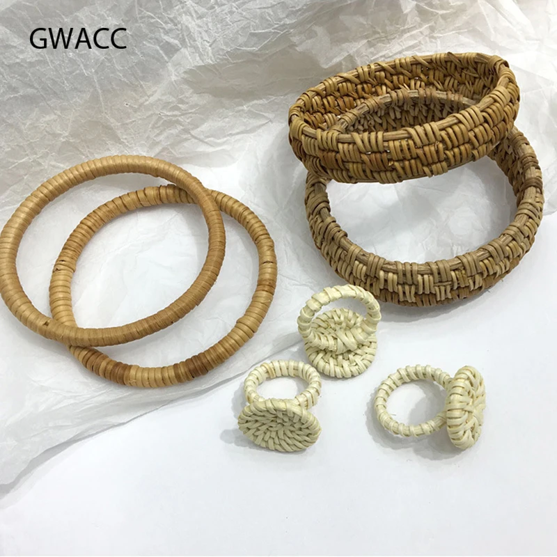 GWACC винтажные плетеные браслеты из ротанга ручной работы для женщин праздничные