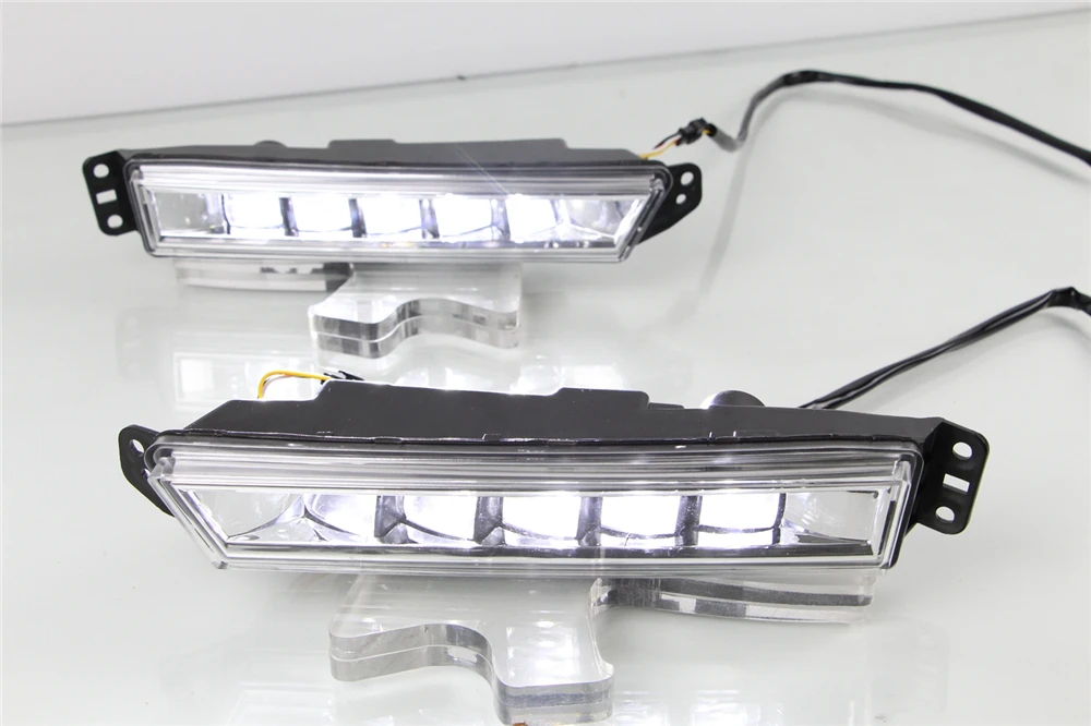 CSGJMY 1 пара дневной свет Светодиодный дневной ходовой свет 12 В DRL для Honda City с желтым цветом поворота сигнальная лампа