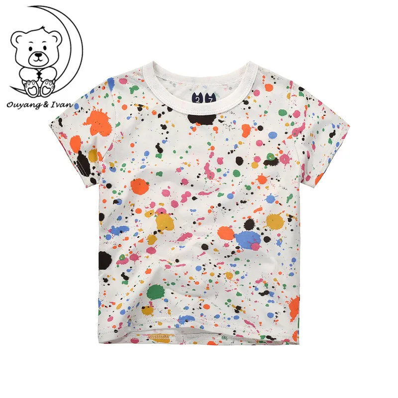 Футболка с коротким рукавом для мальчиков Новинка 2017 летняя детская одежда из
