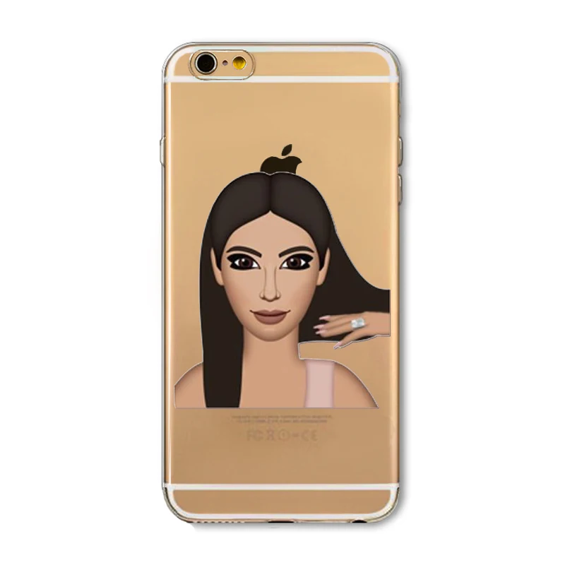 Для Apple iPhone 6 6S Plus плюс 5 SE 5S случаях Сексуальная Ким Кардашян Окрашенные