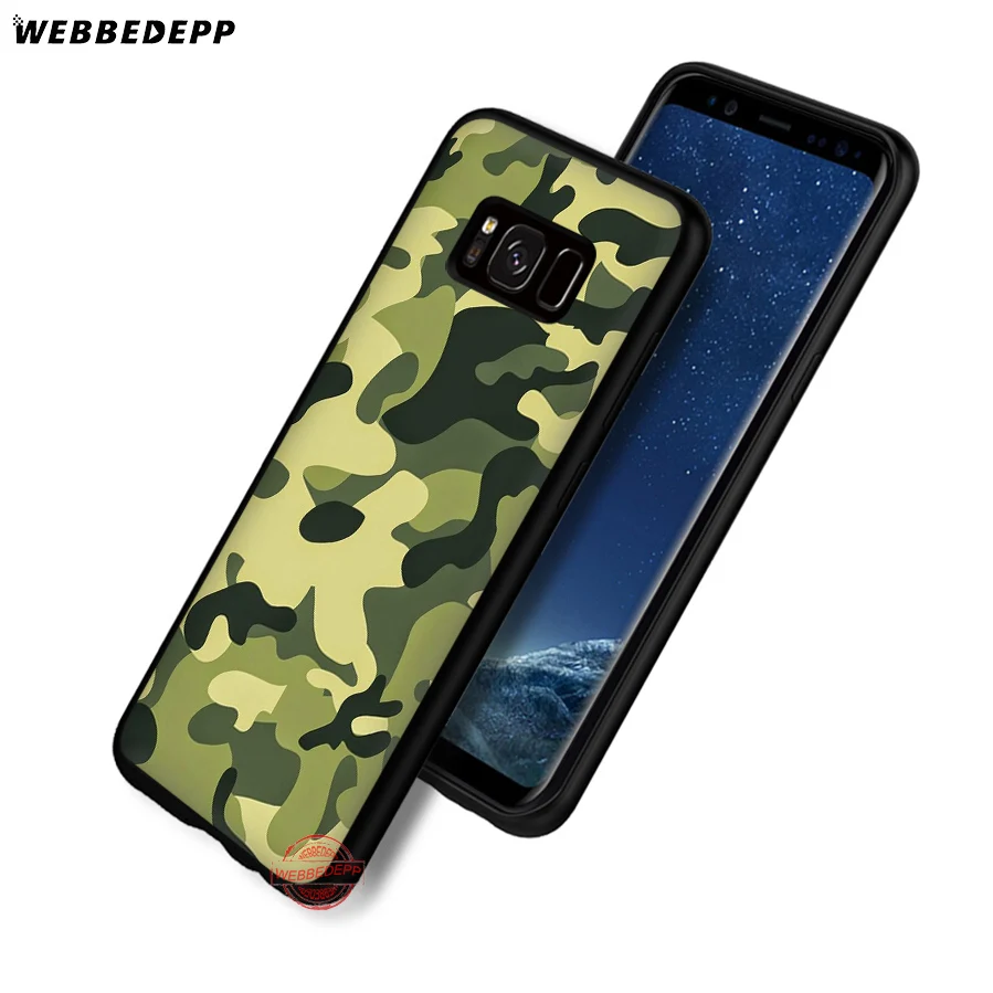 WEBBEDEPP камуфляжный армейский мягкий чехол с рисунком для Samsung A6 A7 A8 A9 J6 2018 S7 S8 S9 S10E S20