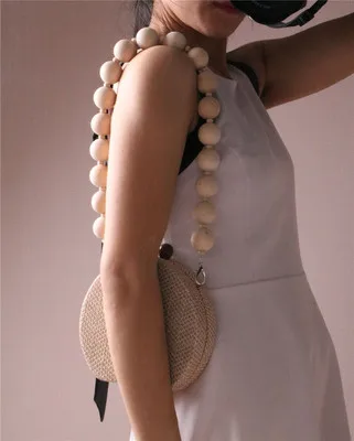 Модная круглая плетеная Сумочка банкетный клатч для женщин сумки через плечо с