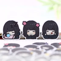 40 pcs girl avatar hand painted student sister papers toys stickers flakes diary car decoration diy scrapbooking children