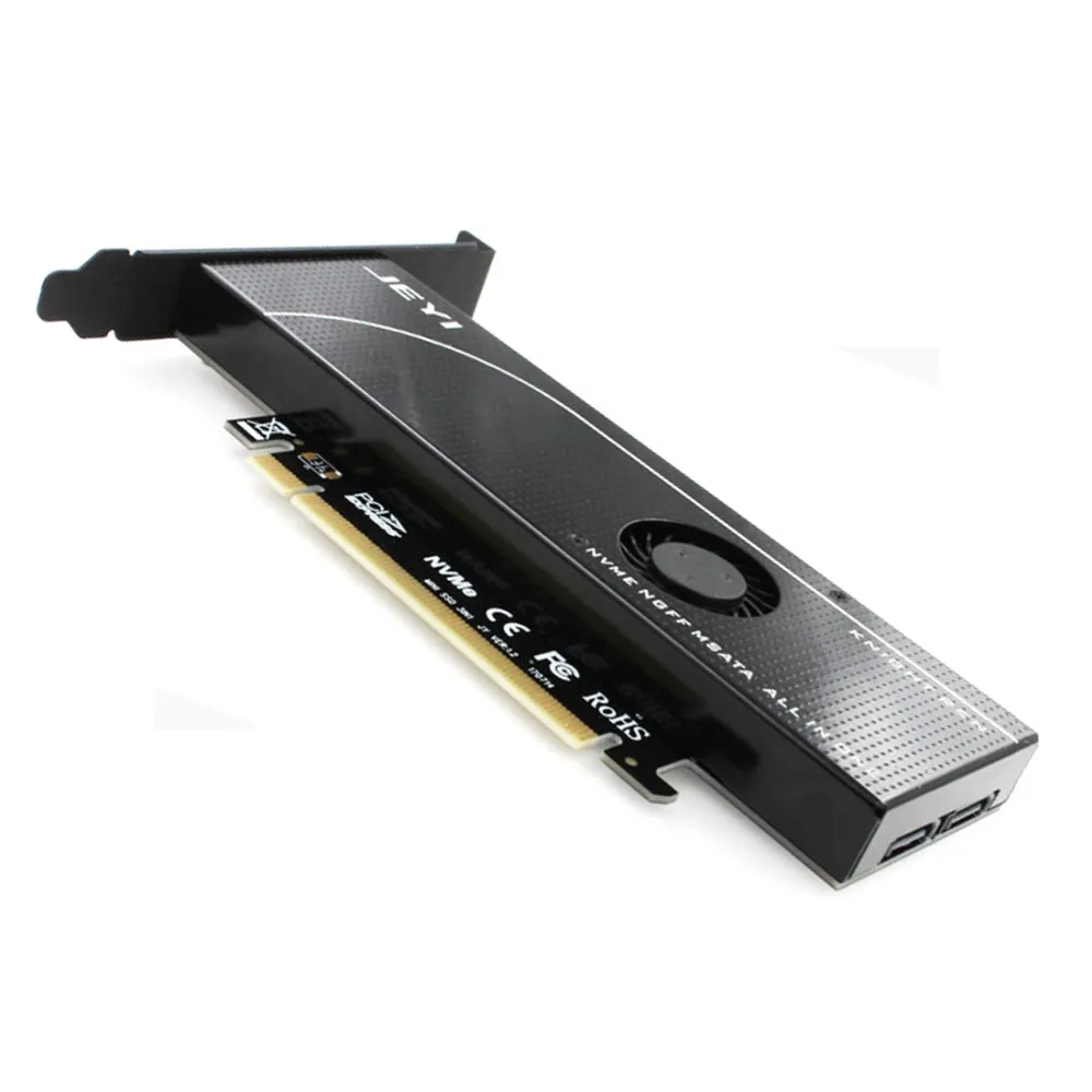 JEYI KNIGHT PCIE3.0 адаптер x16 PCI E полная скорость M.2 2280 алюминиевый лист теплопроводность