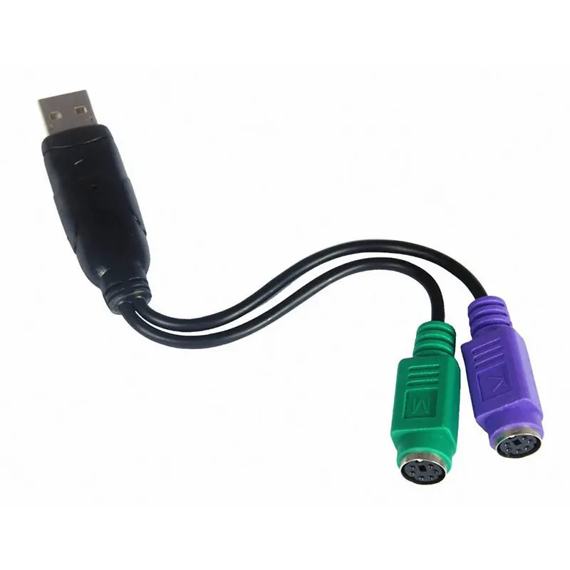 10 шт. USB в PS/2 Кабель-адаптер для подключения клавиатуры мыши или сканеров |