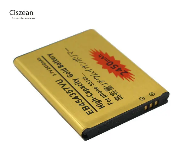 Ciszean EB454357VU 2450mAh Мобильный телефон Золотая запасная батарея + ЖК зарядное