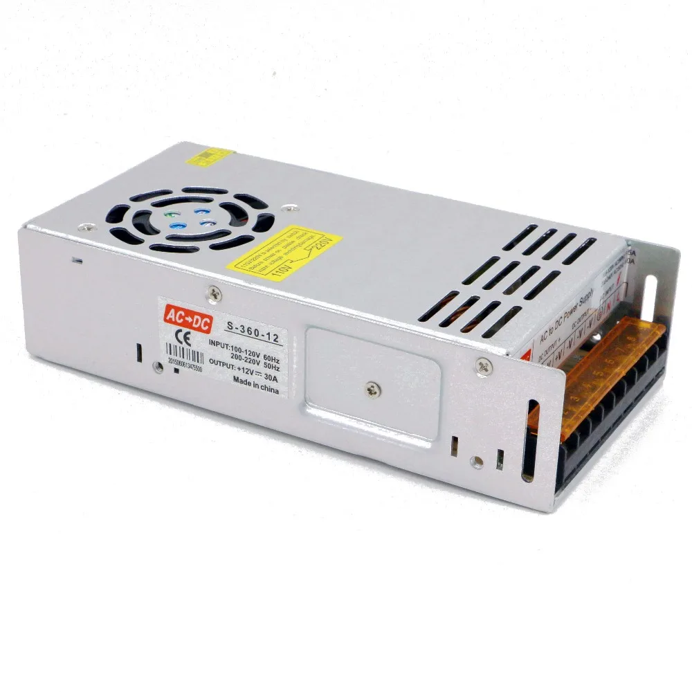 Smaller 12V 30A 360W Switch power supply 100-220VAC to 12VDC Power transformer board for Security surveillance | Электроника
