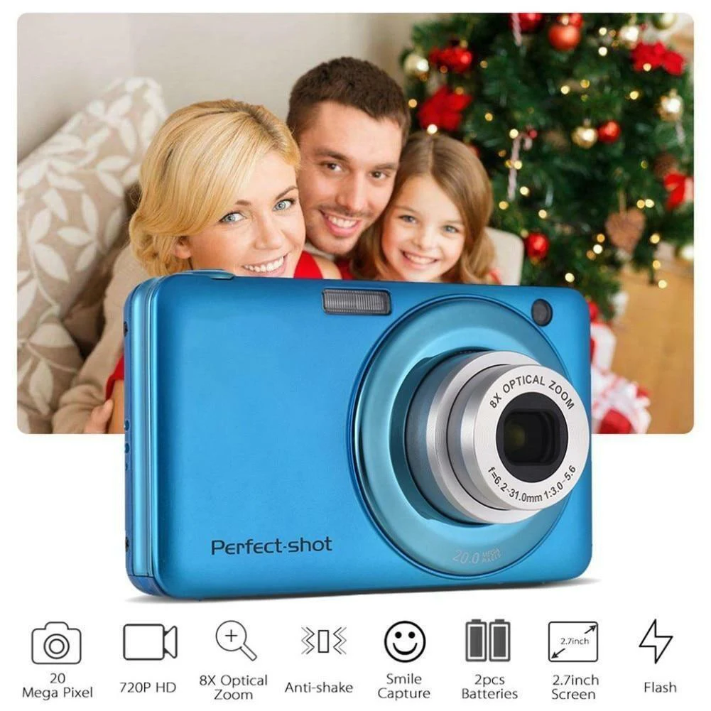 24MP High Definition Colorful Kids Lithium Battery Photo Video Record Compact Optical Zoom Face Detection Digital Camera Gifts |