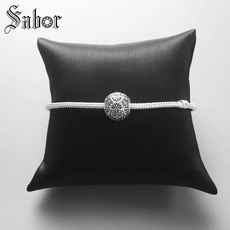 accessories DIY Beads Black Crushed Charm 2020 silver colour jewelry Gift Women Men Boy Girl Fit Bracelets Necklace thomas | Украшения и