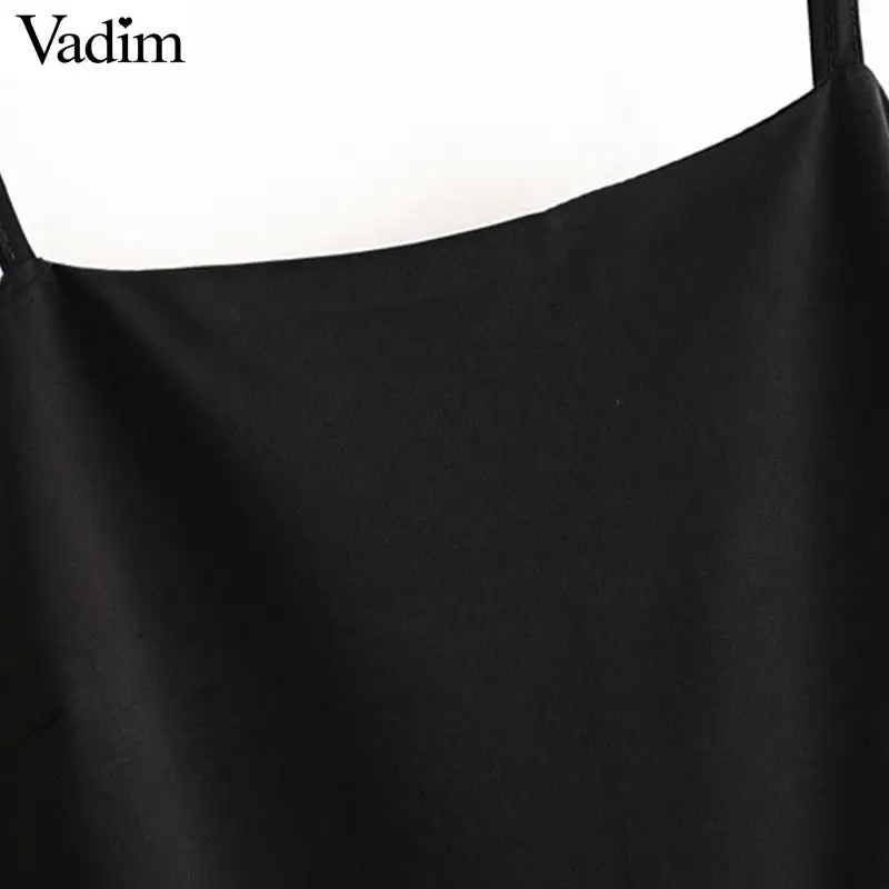 Женское элегантное платье vadim Черные Длинные Комбинезоны с боковой молнией без