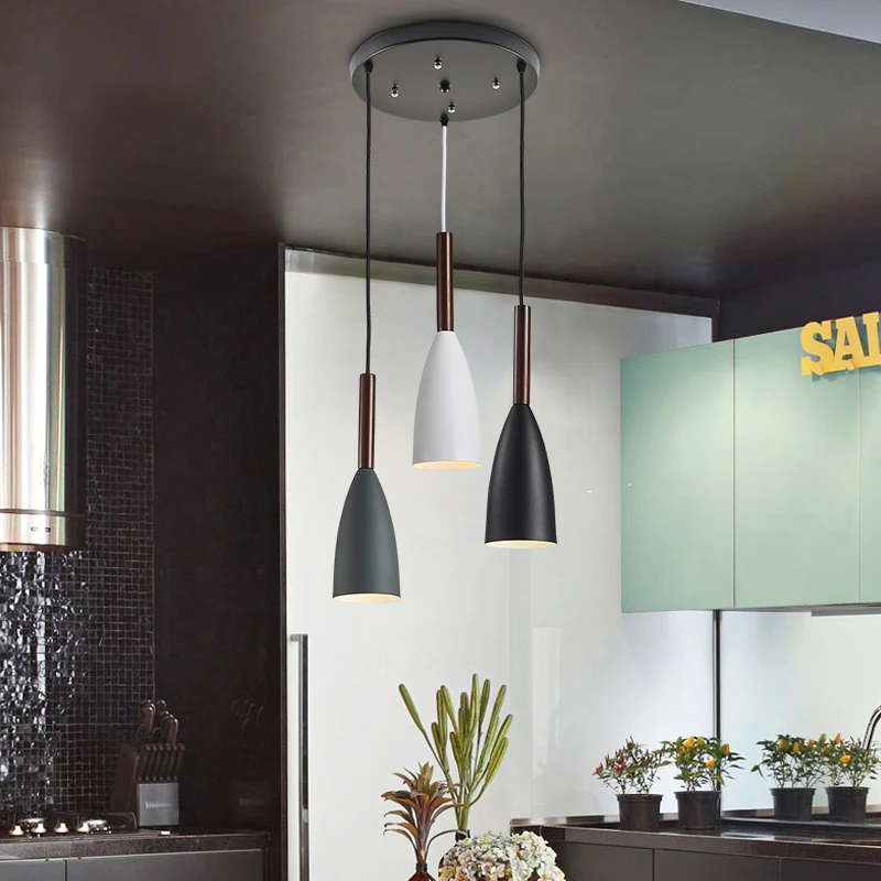 DX modern pendant light for dinning room hanglamp Chinese Nordic creative minimalist lights bar | Лампы и освещение