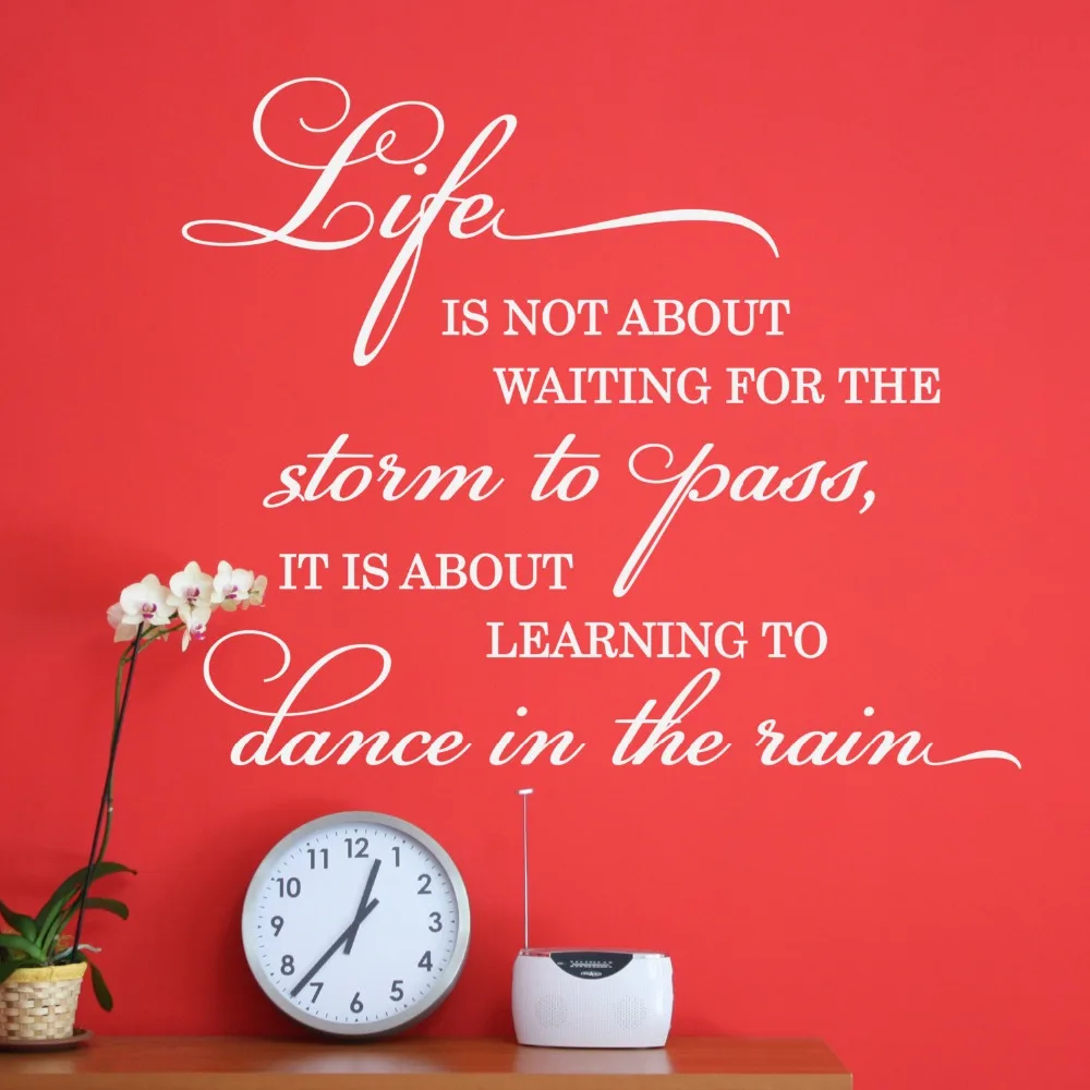Высокое качество настенные наклейки с цитатами жизнь не о том чтобы ждать шторма