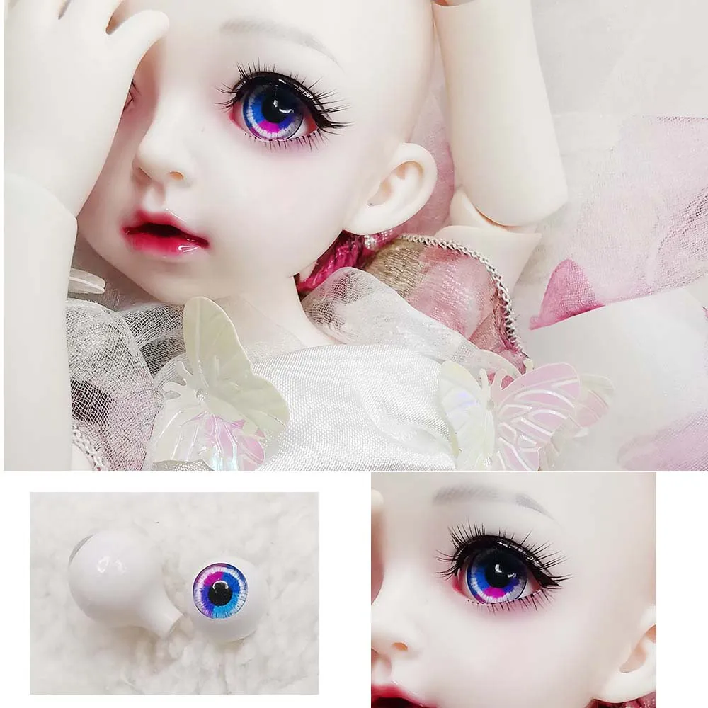 Глаза для кукол bjd 1/3 1/4 1/6 sd BJD игрушки 1214 мм 16 18 22 4 вида цветов фиолетовый розовый