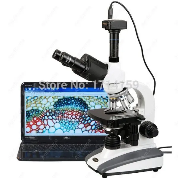 Ветеринарный AmScope Supply 40X 2000X биологический композитный светодиодный микроскоп +