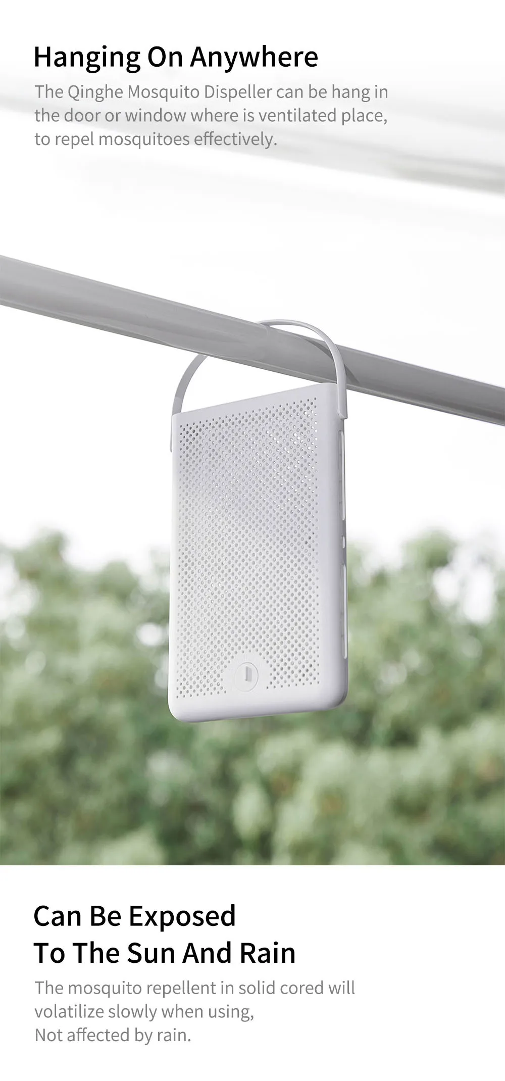 Xiaomi Zmi Qinghe москитный диспеллер экран сетка для наружного и внутреннего использования Windoor подвесная вставка Отпугиватель комаров с таймером