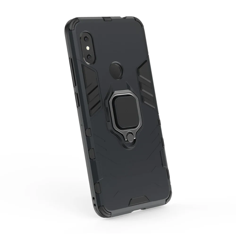 Роскошное кольцо Броня чехол для Xiaomi Redmi Note5/Note 6 с магнитной защитой от падения