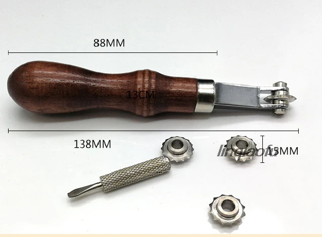 Разметочное колесо с 4 видами роликовых инструментов diy ручной работы кожаное