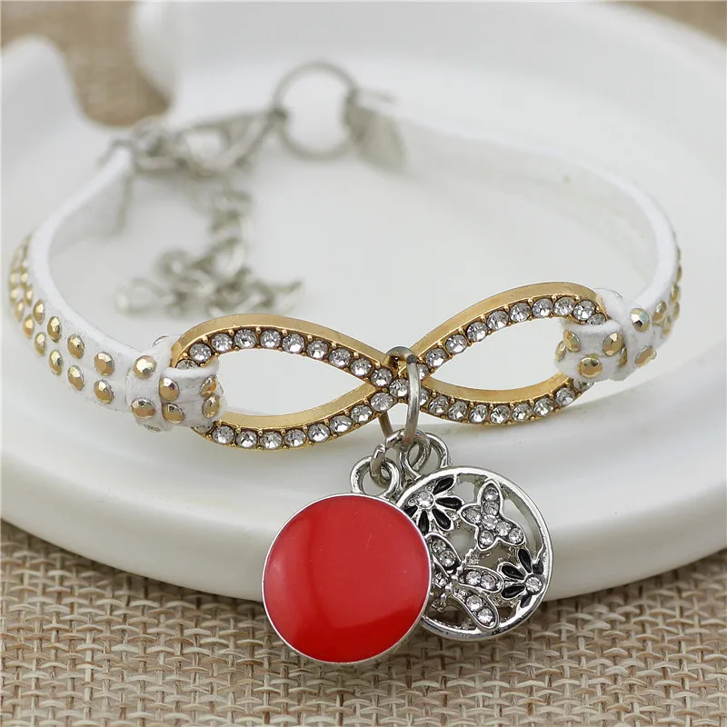 2 стиля аутентичный новый бренд женский браслет Бесконечность позолота CZ