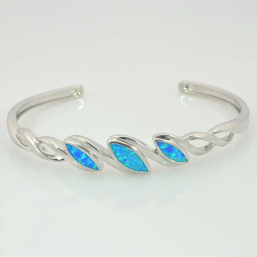 Симпатичный Синий огненный опал серебро оптовая продажа Лидер продаж для женщин