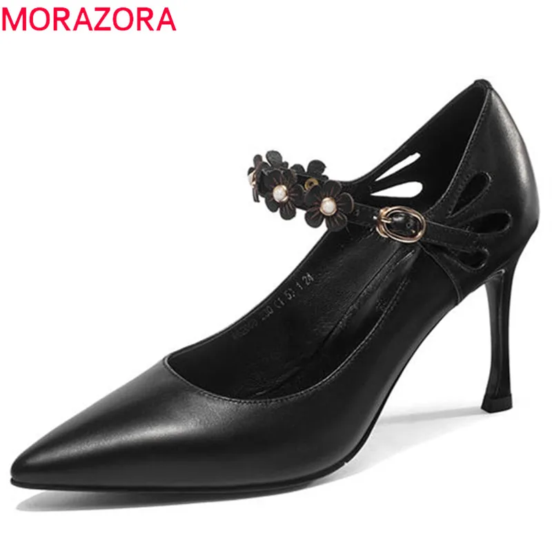 MORAZORA/2020 г. Лидер продаж женские туфли-лодочки Летняя обувь с острым носком