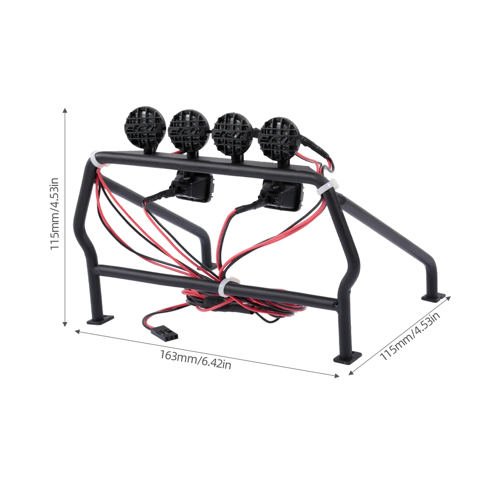 Металлическая рулонная клетка ведро с 6 светодиодными лампами RC Автозапчасти для