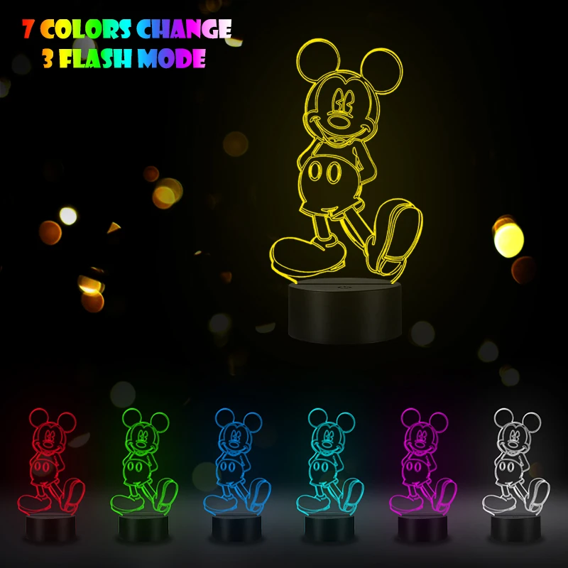 Светодиодный ночник VCity 3D настольная лампа с изменением RGB многоцветный