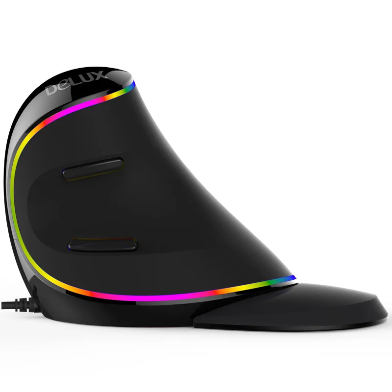 Delux M618 Plus Проводная Вертикальная Эргономичная оптическая мышь RGB Light 4000 точек/дюйм