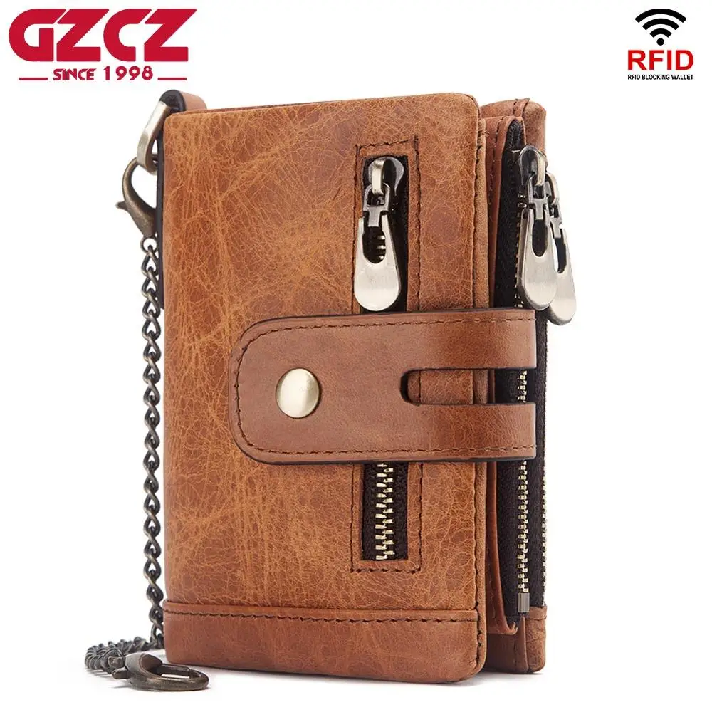 2021 мужской бумажник Rfid из натуральной кожи Короткий Мужской кошелек сумочка на