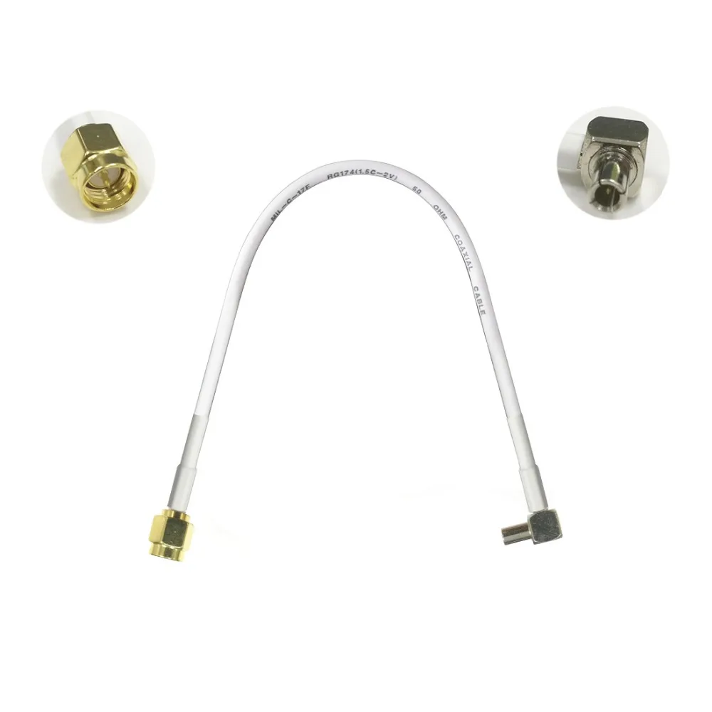 

NEW 1PC SMA male to TS9 male right angle pigtail cable adapter plug 15/30/50/100cm low loss high quality wireless router