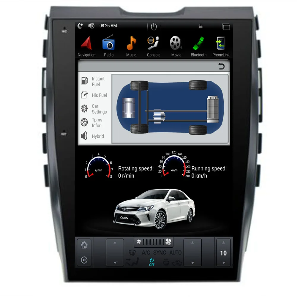 Android 9 0 Tesla вертикальный экран Автомобильный без DVD плеера GPS навигация для Ford Edge 2015