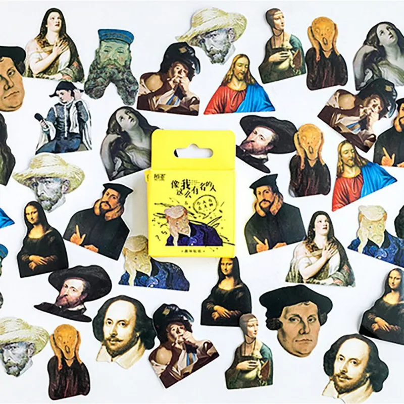 Ретро 45 шт./компл. стикер для канцелярских товаров милый узор знаменитостей