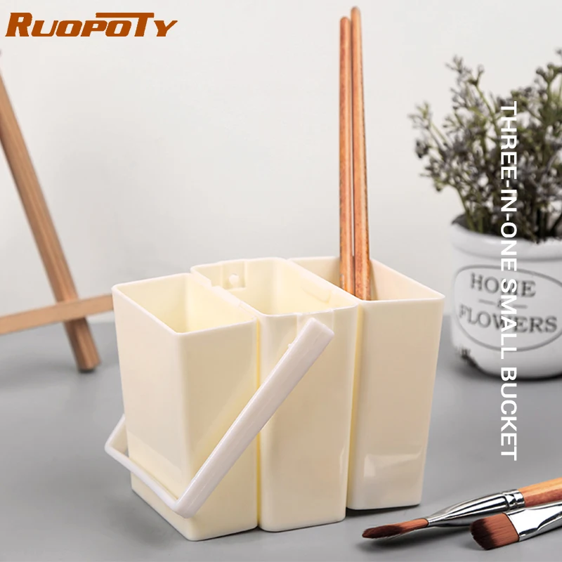 Тройная кисть для рисования RUOPOTY в воде ведро мытья высококачественные