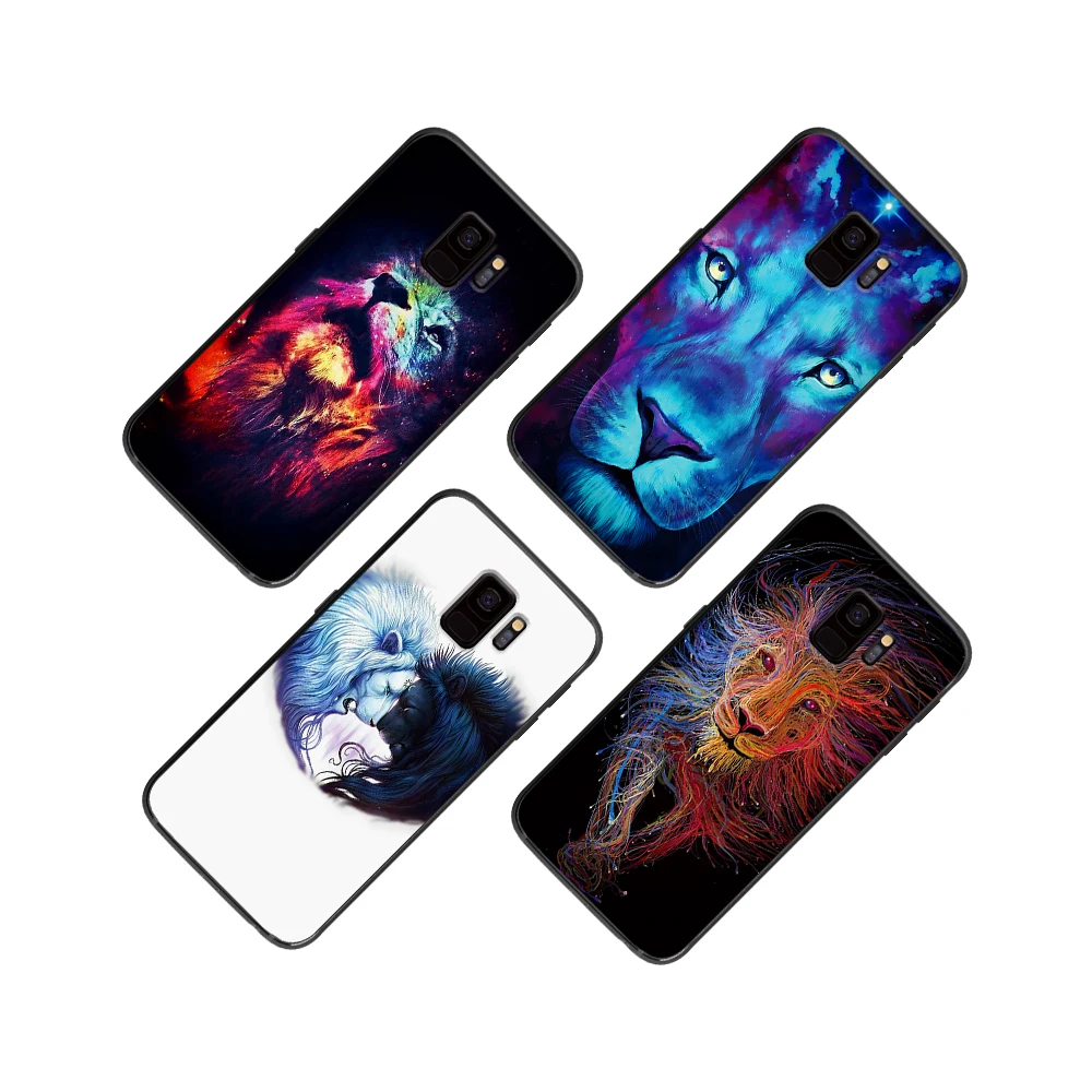 Мягкий чехол для телефона с рисунком радуги волка Samsung Galaxy S6 S7 S8 S9 S10e Plus Note 8 9 |