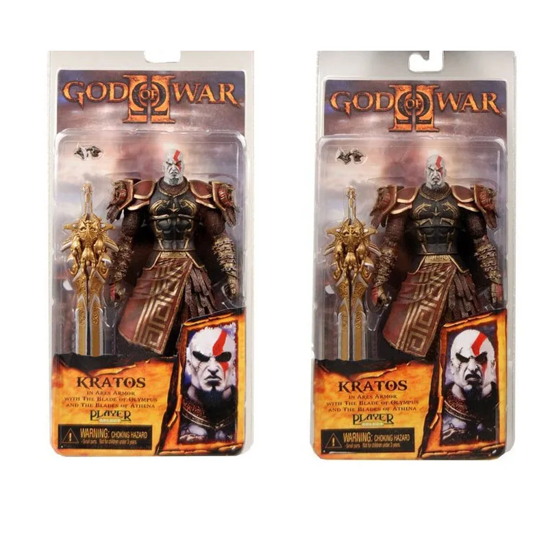 Высококачественная фигурка NECA God War 2 II Kratos in Ares Armor W Blades 20 см из ПВХ игрушечная