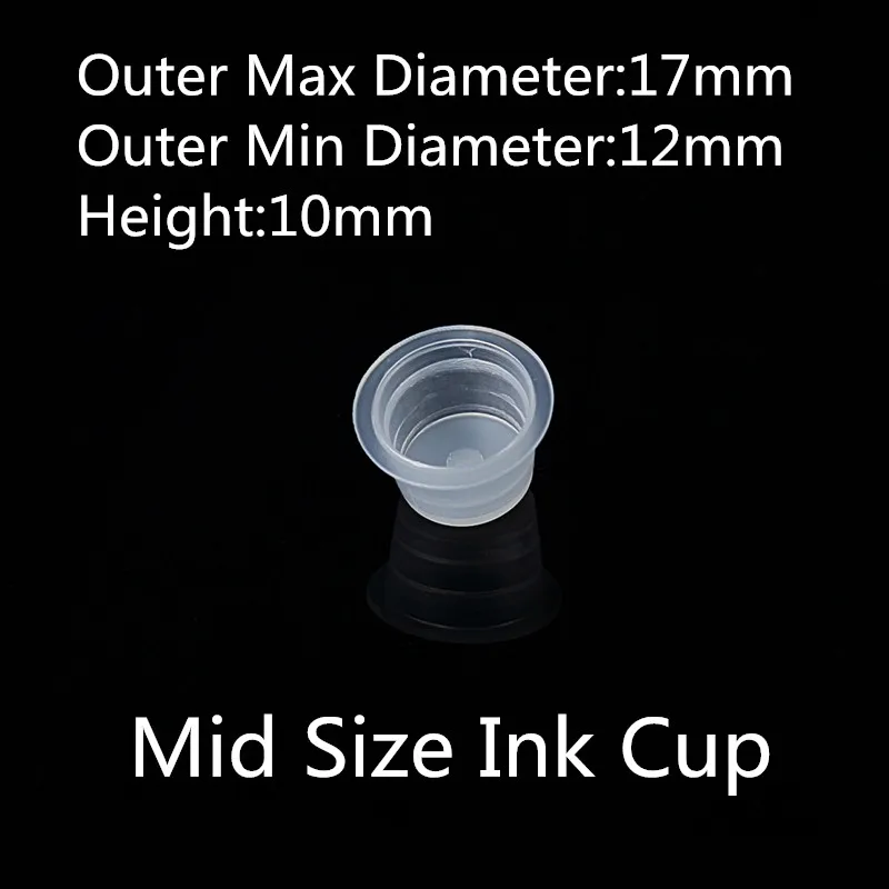 500 шт./пакет одноразовые чернильные чашки белые пластиковые держатели чернил для