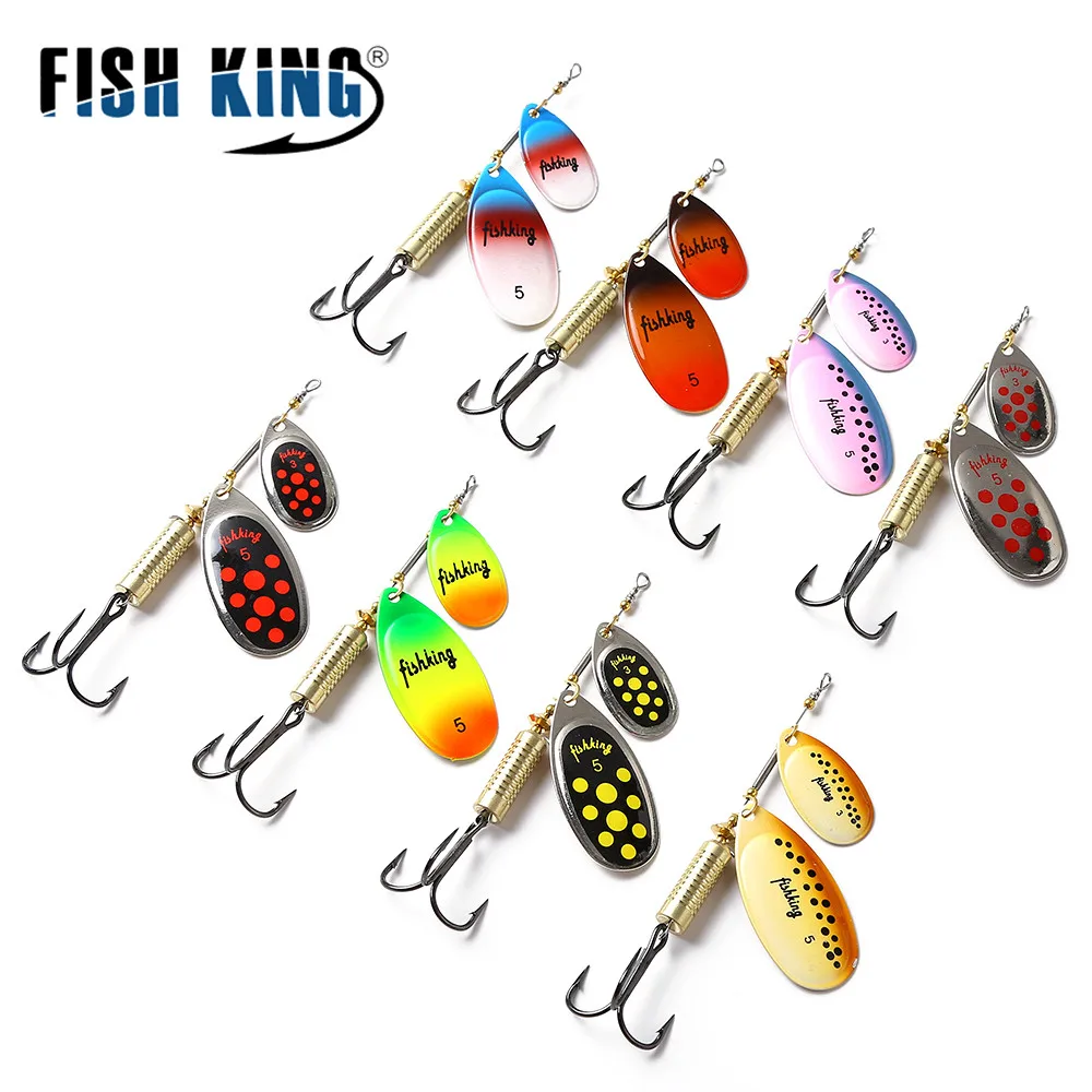 FISH KING 3 # + 5 рыболовный крючок двойной воблер приманка металлическая жесткая