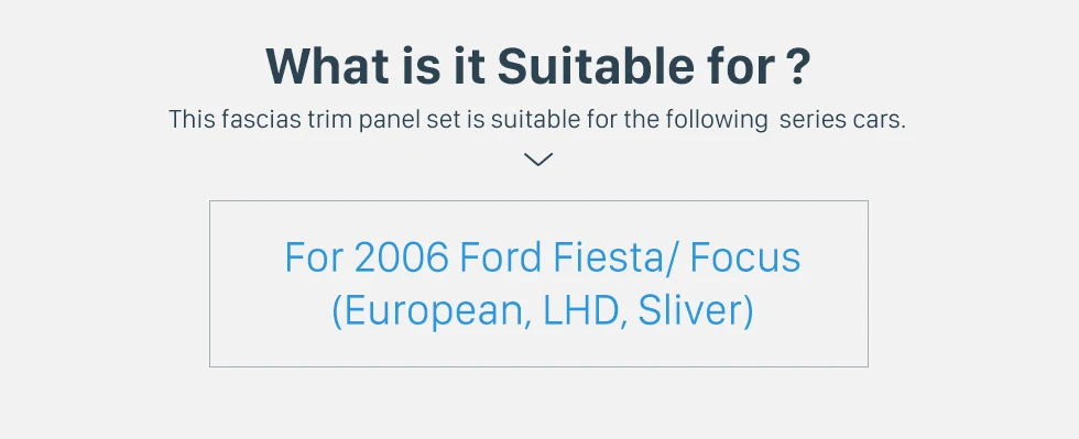 Seicane 2Din стерео Фризовая DVD Радио рамка панель для 2006 Ford Fiesta Focus Европейский LHD