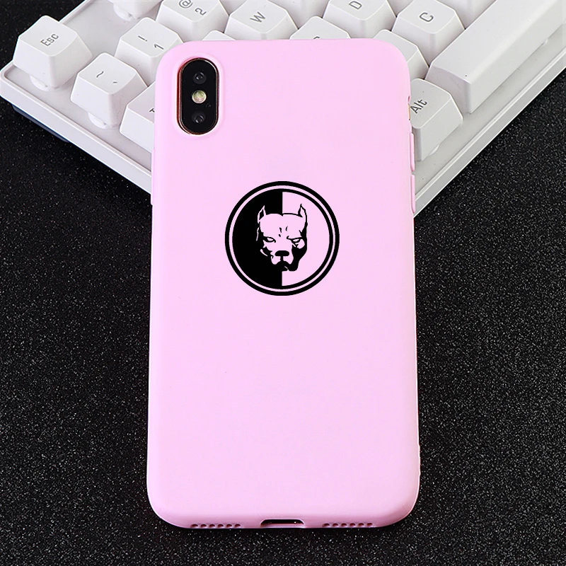 Забавный мобильный телефон чехлы для iPhone 6S 7 8 Pluls X XS MAX XR чехол милый питбул Мягкий