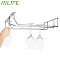 hilife 27cm 35cm wine glass rack stainless steel creative stemware holder home storage hanging goblet holder bar tools