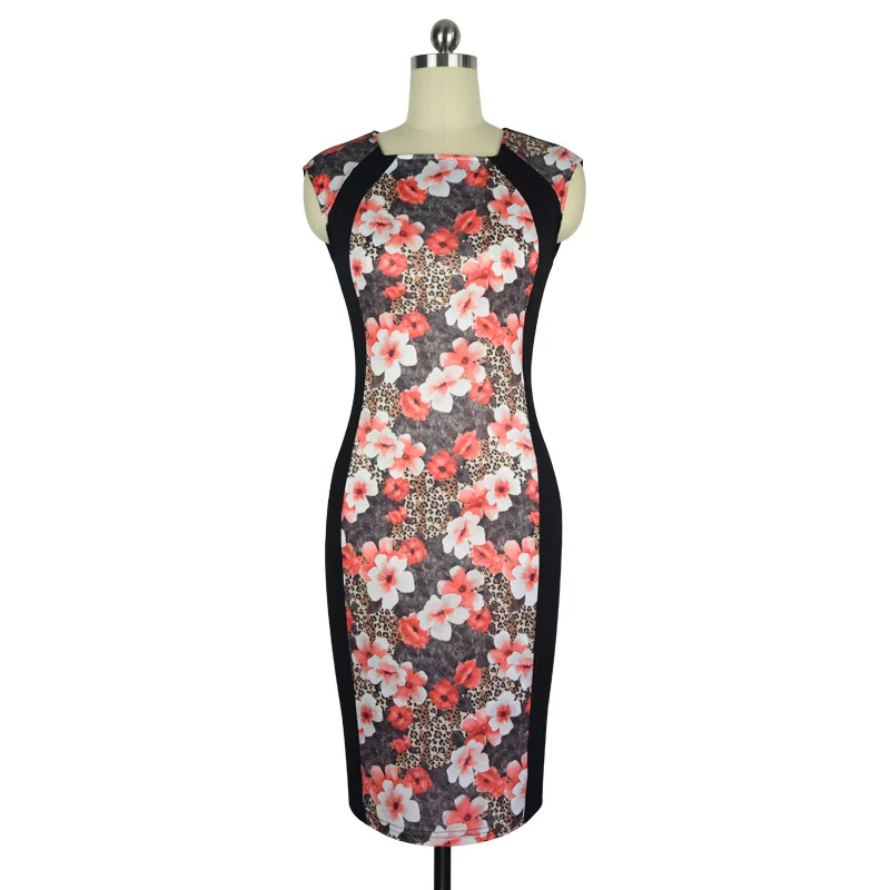 Платье с цветочным принтом женское 2016 новое летнее платье винтажные Ретро