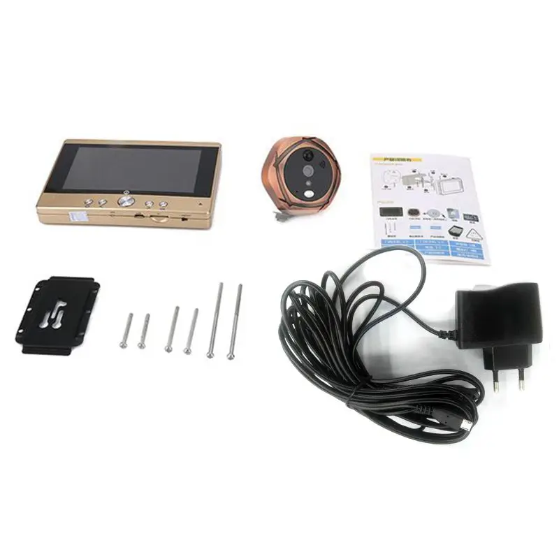 Hot Sale 5 inch Smart Wireless WIFI Visual Cat Eye Doorbell Remote Network Mobile Phone APP EU Plug | Строительство и ремонт