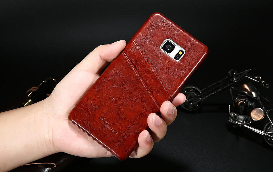 Кожаный чехол FLOVEME для samsung Galaxy Note 4 5, роскошный чехол с масляным воском для samsung Galaxy S8, S7, S6 Edge Plus, чехол с отделением для карт