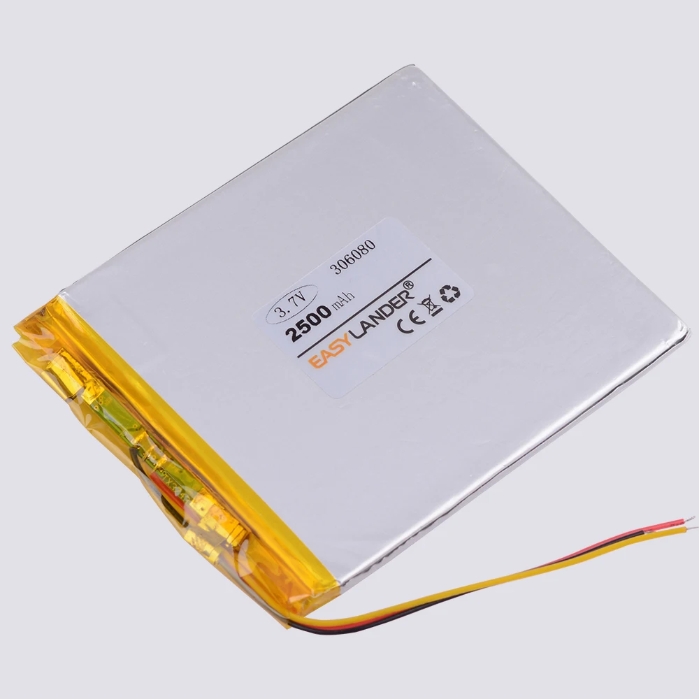 Полимерная литиевая батарея 306080 3 7 v 2500 mah любит посадку PDA умный планшетный