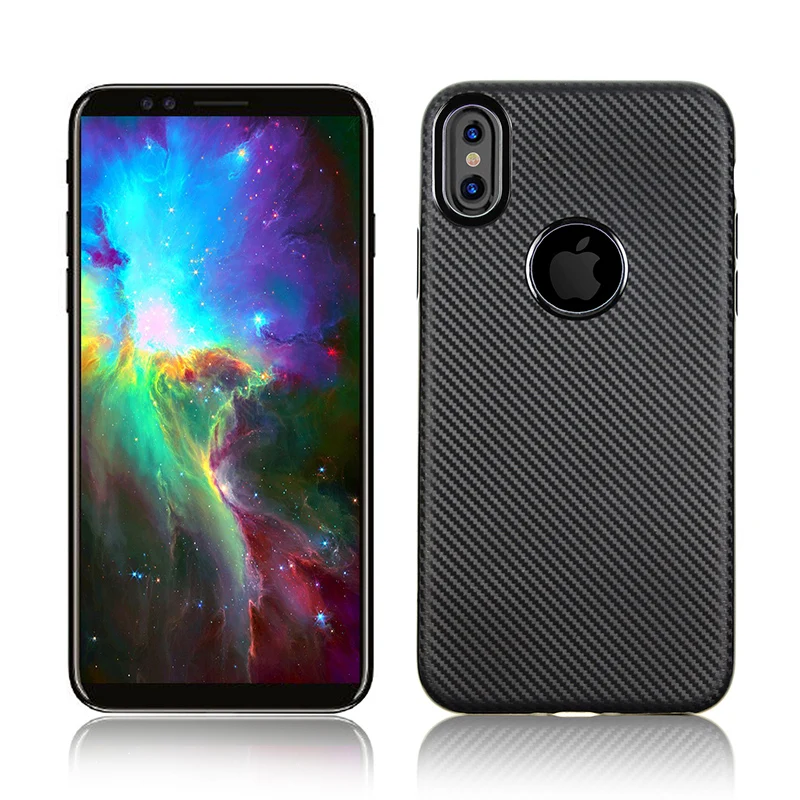 Carbon fiber silicone case for iphone x 10 funda coque hoesje puzdra soft tpu cover kryt tok etui carcasa kilifi husa |
