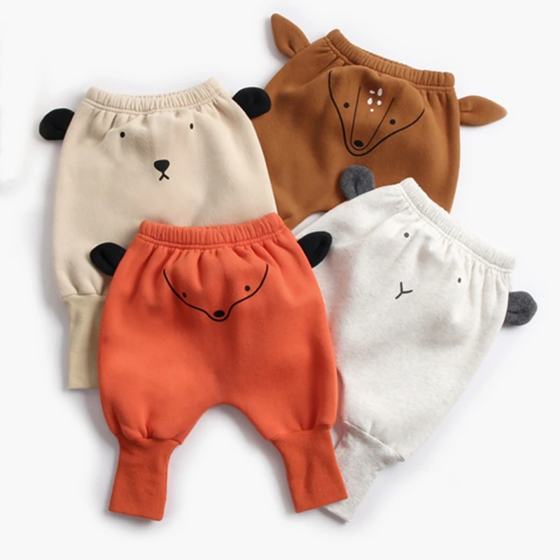 Теплые пуховые штаны Детские хлопковые для малышей шаровары мальчиков свободные