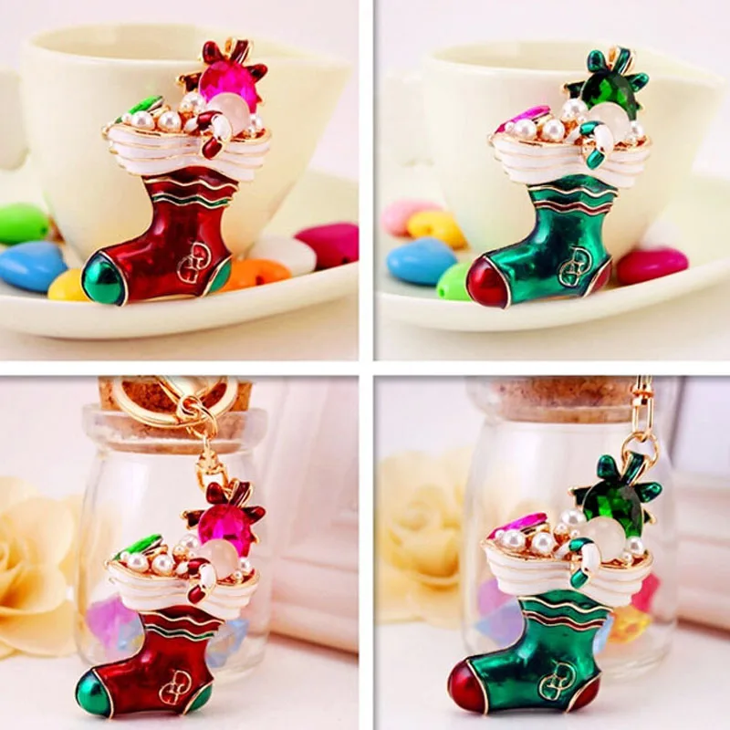 Новые творческие Новогодние товары Чулки для женщин Дизайн брелок модные